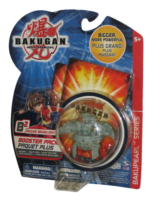 Bakugan B2 Booster Pack & Metal Card Grey Bakupearl Spin Master Toy