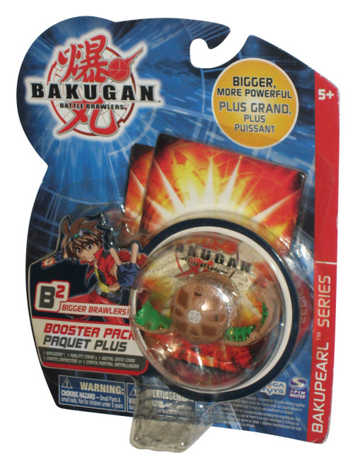 Bakugan B2 Booster Pack & Metal Card Beige Bakupearl Spin Master Toy