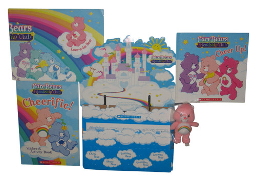 Care Bears Friendship Club Sticker Activity Book Poster & Plush Pack w/ Cardboard Box Shelf