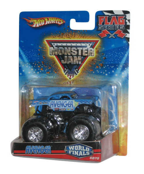 Hot Wheels Monster Jam Flag Series World Finals (2009) Mattel Avenger Blue Toy Car #52/75