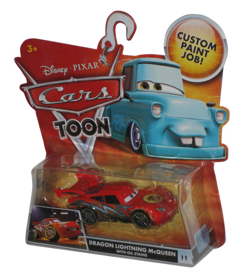 Disney Cars Toon Dragon Lightning McQueen with Oil Stains Toy Car