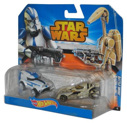 Star Wars Hot Wheels 501st Clone Trooper vs. Battle Droid (2014) Character Cars Set 2-Pack