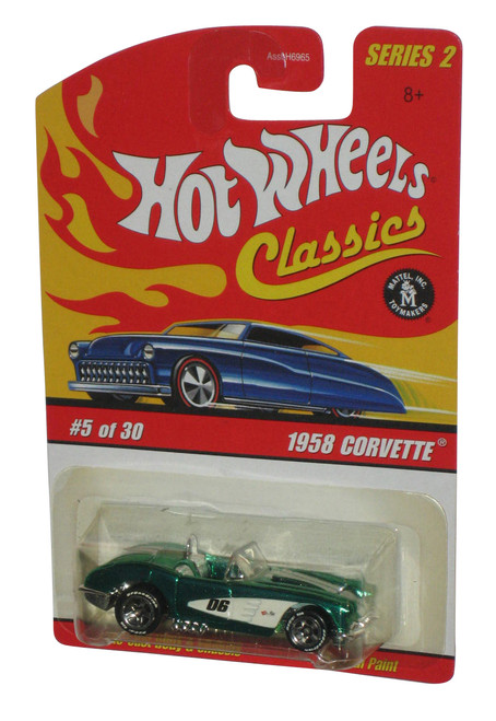 Hot Wheels Classics Series 2 1958 Corvette (2005) Die-Cast Car #5 of 30 - (Dark Green)