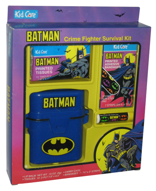 DC Batman Crime Fighter Kid Care Survival Kit - (Carry Case, Lip Balm, Tissues & Bandages)