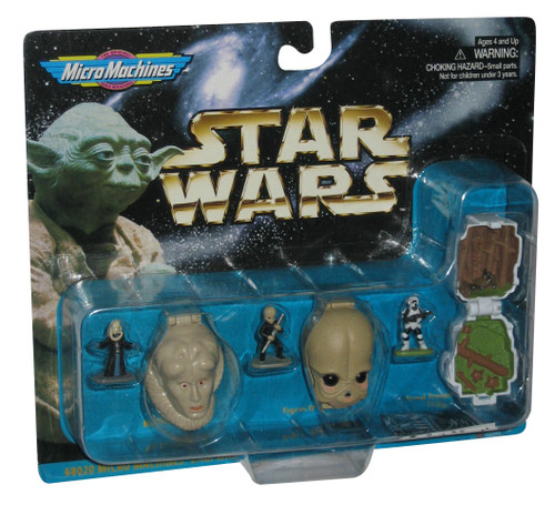 Star Wars Micro Machines Mini Head Collection IV Toy Figure Set - (Bib Fortuna, Figrin D'an, Scout Trooper)