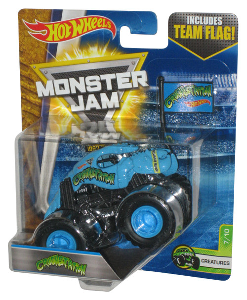 Hot Wheels Monster Jam Creatures Crushstartion (2016) Toy Truck w/ Team Flag #7/10