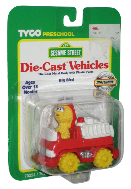 Sesame Street Big Bird's Fire Engine Tyco Fisher Price (1997) Die-Cast Toy Car