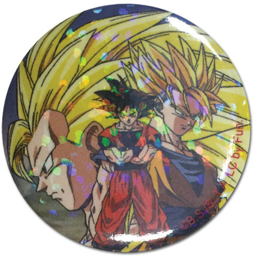 Dragon Ball Z Goku Glitter Licensed Anime Button GE-16883