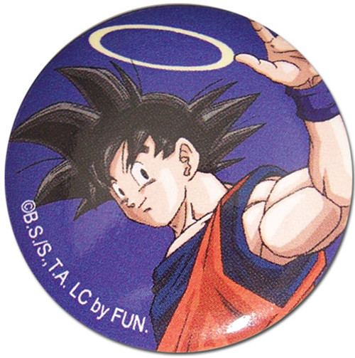 Dragon Ball Z Goku with Halo Glitter Licensed Anime Button GE-16653