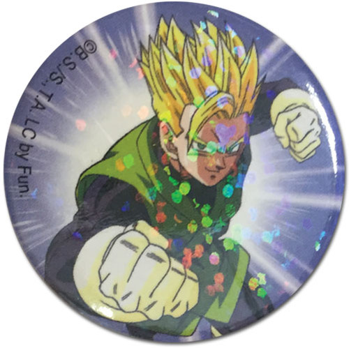 Dragon Ball Z Super Saiyan Gohan Ultimate Anime Glitter Button GE-16879
