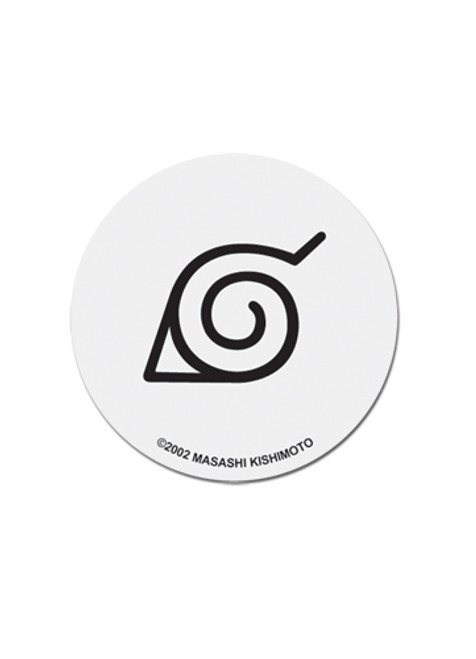Naruto Leaf Village Symbol White Anime Button GE-7625