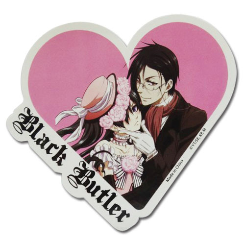 Black Butler Ciel & Sebastian Heart Anime Sticker GE-55379