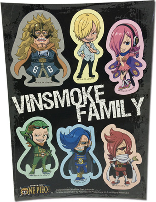 One Piece Vinsmoke Family Anime Sticker Set GE-55756