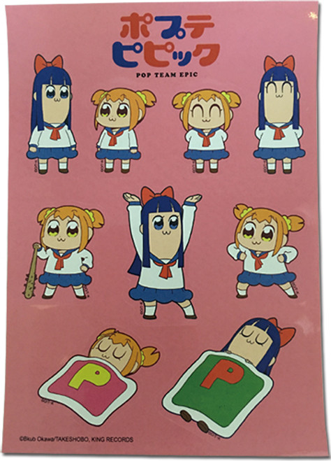 Pop Team Epic Popuko & Pipimi Anime Sticker Set GE-55758