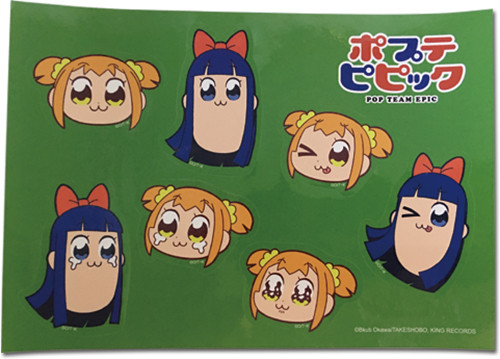 Pop Team Epic Popuko & Pipimi Anime Sticker Set GE-55759