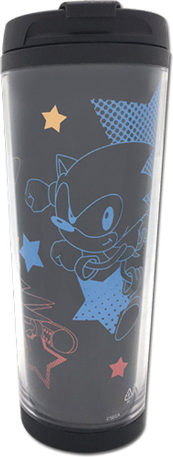 Sonic The Hedgehog Knuckles Tails Black Tumbler GE-69937