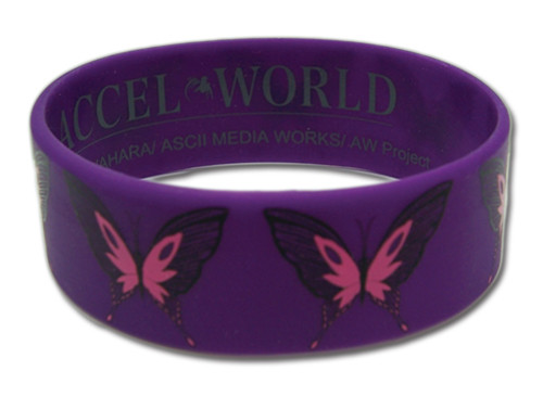 Accel World Kuroyukihime Butterfly Purple Anime PVC Wristband GE-54037