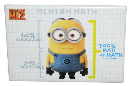 Despicable Me Minion 100% Bad At Math Magnet DM4945