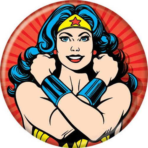 DC Comics Wonder Woman Arms Folded Licensed 1.25 Inch Button 81069