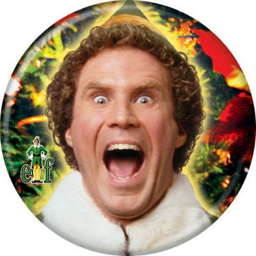 Elf Christmas Movie Biddy Smiling Licensed 1.25 Inch Button 84803