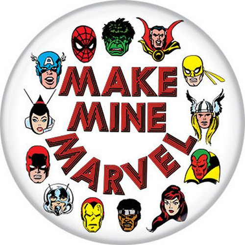 Marvel Comics Make Mine White Licensed 1.25 Inch Button 87408