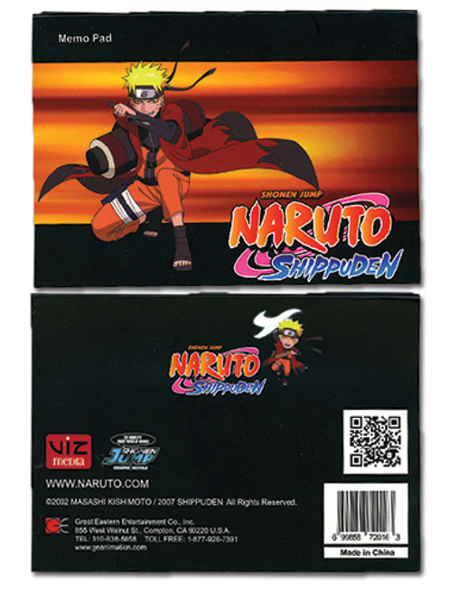 Naruto Shippuden Anime Memo Note Pad GE-72026