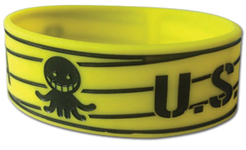 Assassination Classroom S.A.A.U.S.O. Yellow Anime PVC Wristband GE-54278