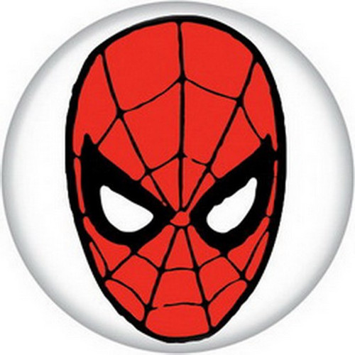 Marvel Comics Spider-Man Mask White Licensed 1.25 Inch Button 81729