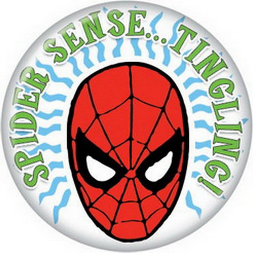 Marvel Spider-Man Spider Sense Tingling Licensed 1.25 Inch Button 81728