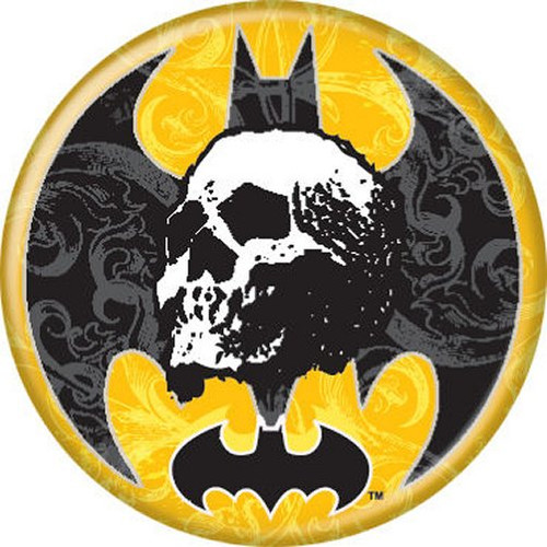 DC Comics Batman Skull Bat Logo Licensed 1.25 Inch Button 82003