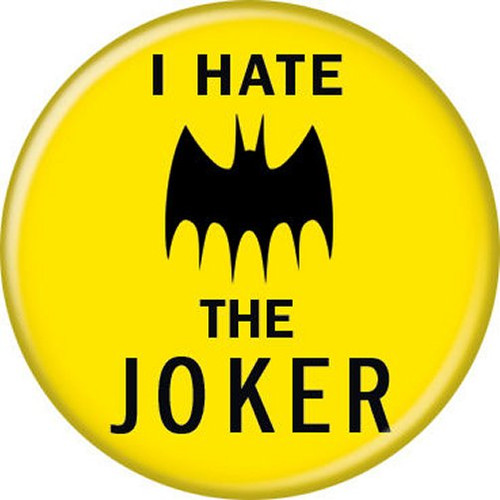 DC Comics Batman I Hate The Joker Licensed 1.25 Inch Button 81721