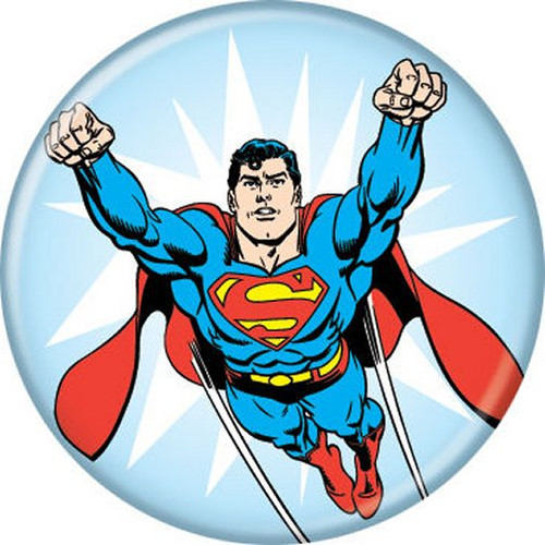 DC Comics Superman Flying Blue Licensed 1.25 Inch Button 81080