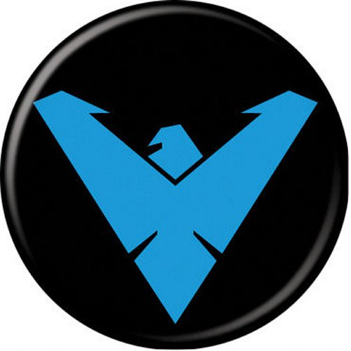 DC Comics Batman Nightwing Logo Emblem Licensed 1.25 Inch Button 82587