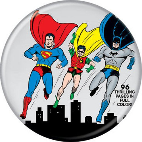 DC Comics Batman Robin Superman World's Best Cover Licensed 1.25 Inch Button 82712