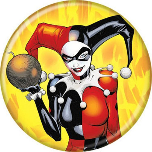 DC Comics Batman Harley Quinn Bomb Yellow Licensed 1.25 Inch Button 84242