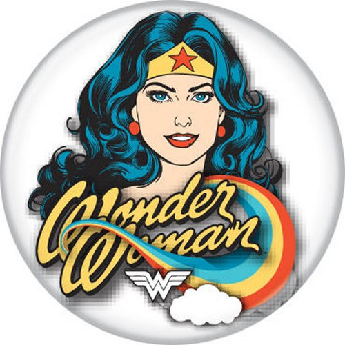 DC Comics Wonder Woman White Licensed 1.25 Inch Button 84787