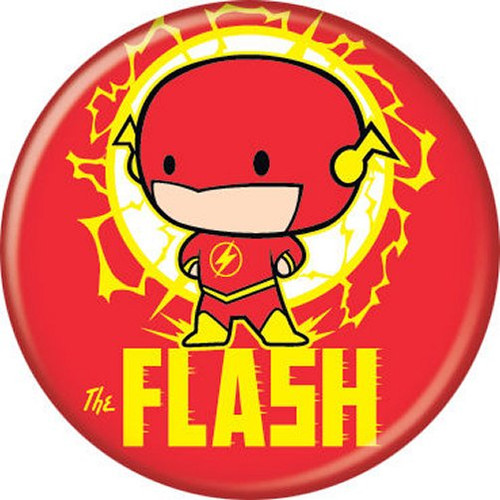 DC Comics Chibi The Flash Lightning Licensed 1.25 Inch Button 85158