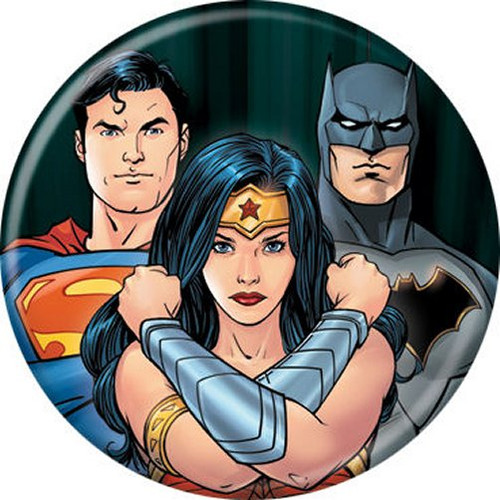 DC Comics Superman Batman Wonder Woman Licensed 1.25 Inch Button 86215