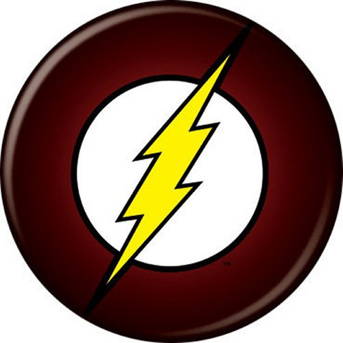 DC Comics The Flash Dark Logo Symbol Licensed 1.25 Inch Button 86234