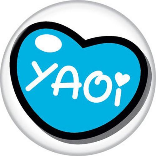 Anime Japanese Yaoi Blue Heart White Licensed 1.25 Inch Button 86169