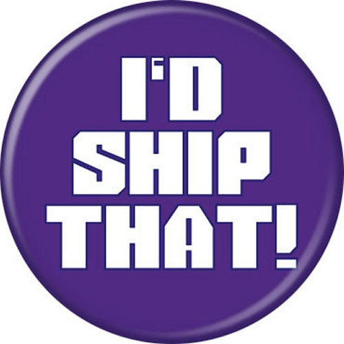 Anime Japanese I'd Ship That Purple Licensed 1.25 Inch Button 86175