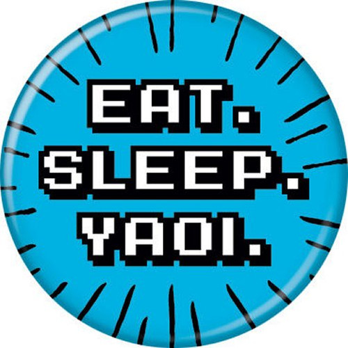 Anime Japanese Eat Sleep Yaoi Blue Licensed 1.25 Inch Button 86182