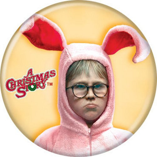 A Christmas Story Pink Bunny Licensed 1.25 Inch Button 83185