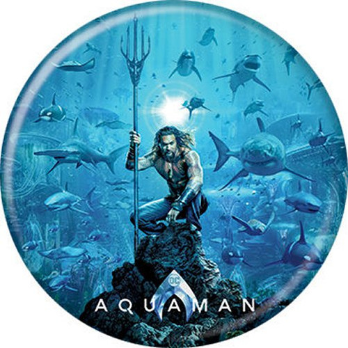 DC Comics Aquaman Movie Licensed 1.25 Inch Button 87163