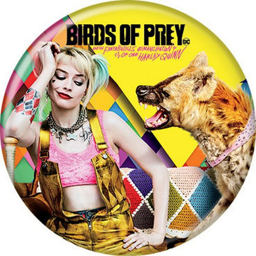 Birds of Prey Harley Quinn & Hyena Licensed 1.25 Inch Button 87878