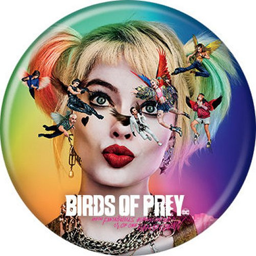 Birds of Prey Harley Quinn & Flying People Licensed 1.25 Inch Button 87879