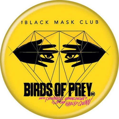 Birds of Prey Harley Quinn Black Mask Club Licensed 1.25 Inch Button 87887