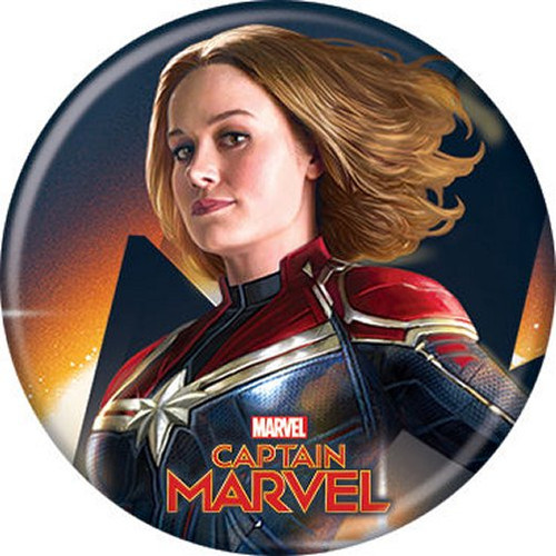 Marvel Captain Marvel Hair Flip Licensed 1.25 Inch Button 87305