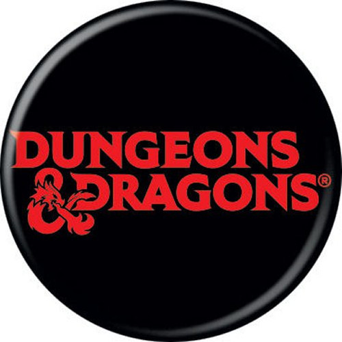 Dungeons & Dragons Red Logo Black Licensed 1.25 Inch Button 87985