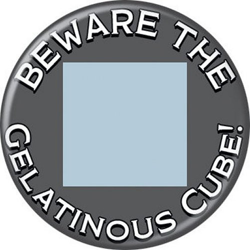 Dungeons & Dragons Beware The Gelatinous Cube Licensed 1.25 Inch Button 87996